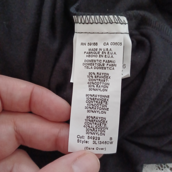 🟣BOGO Karen Kane Black And White Lace Tunic - Picture 4 of 7